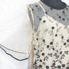 UNITED TOKYO JAPAN. Beige Tulle Embroidery Short Sleeve Top
