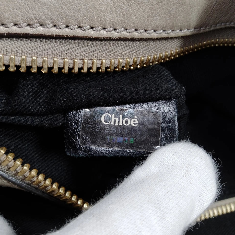 CHLOE PARIS. Black Leather Shoulder Bag / Hand Bag w/Crossbody Strap
