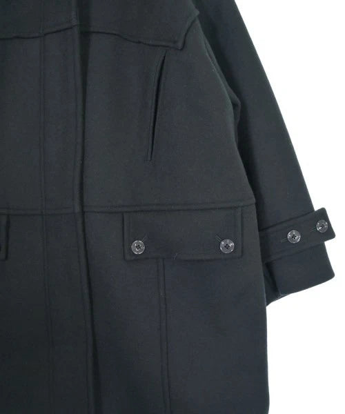 UNITED TOKYO JAPAN. Black Funnel Neck Duffle Coat w/Hood