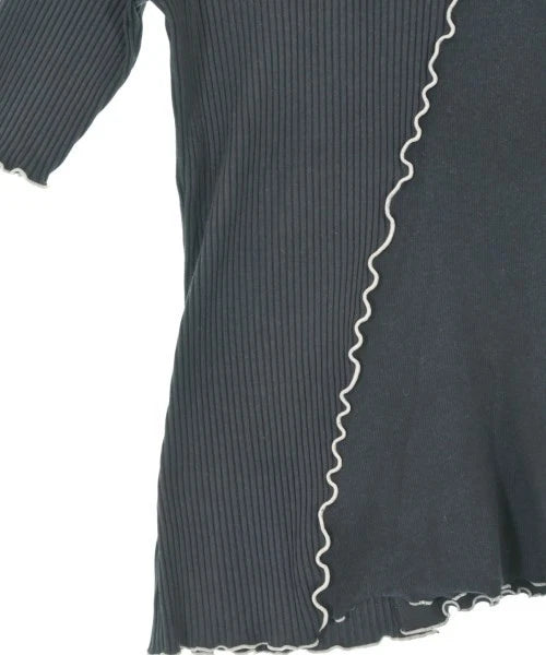 UNITED TOKYO JAPAN. Black Cut/Sewn Ribbed Poly Blend Shirt