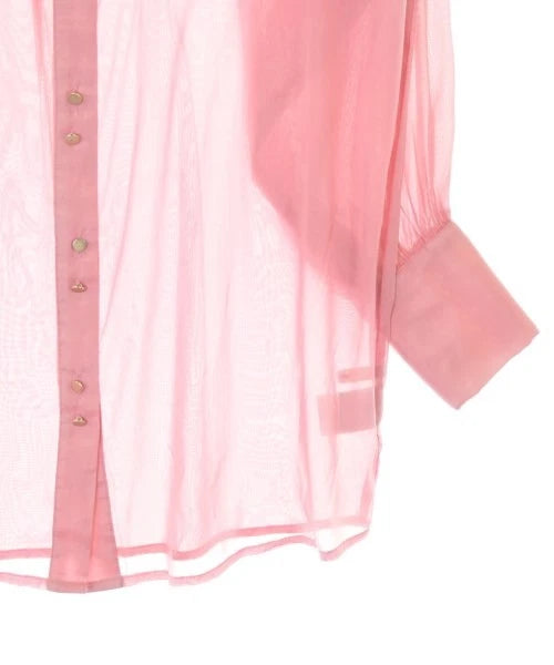 CIAOPANIC JAPAN. Pink Semi-Sheer Button Long Sleeve Casual Shirt