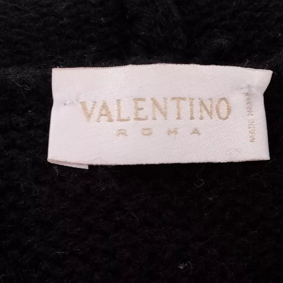 Valentino Garvani. Black Wool/Cashmere Sweater