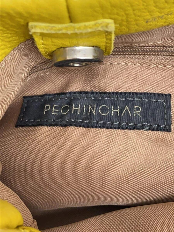 PECHINCHAR JAPAN. NEW. NWOT. Yellow Ochre Leather Shoulder Bag