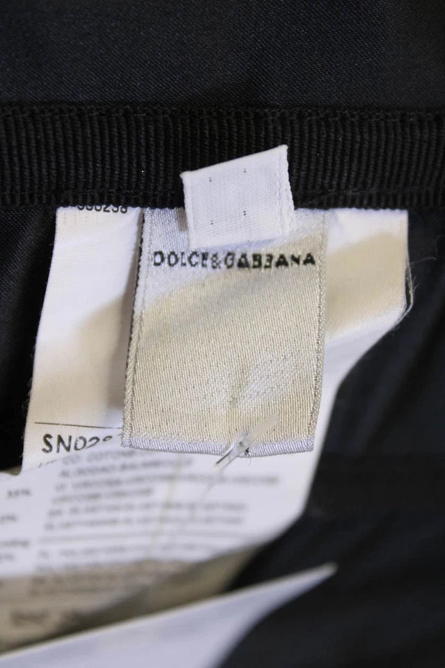 Dolce & Gabbana D&G ITALY. Black Cotton Back Zip Strapless Corset Top