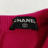 CHANEL PARIS. Vintage Bordeaux Cashmere Top w/3 Chanel Button Back
