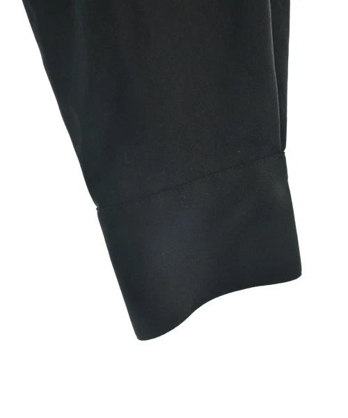UNITED TOKYO JAPAN. Black Belted Polytech/Viscose Long Sleeve Dress