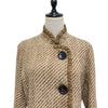 HIROKO KOSHINO JAPAN. BIS. Brown Wool Tweed Long Coat