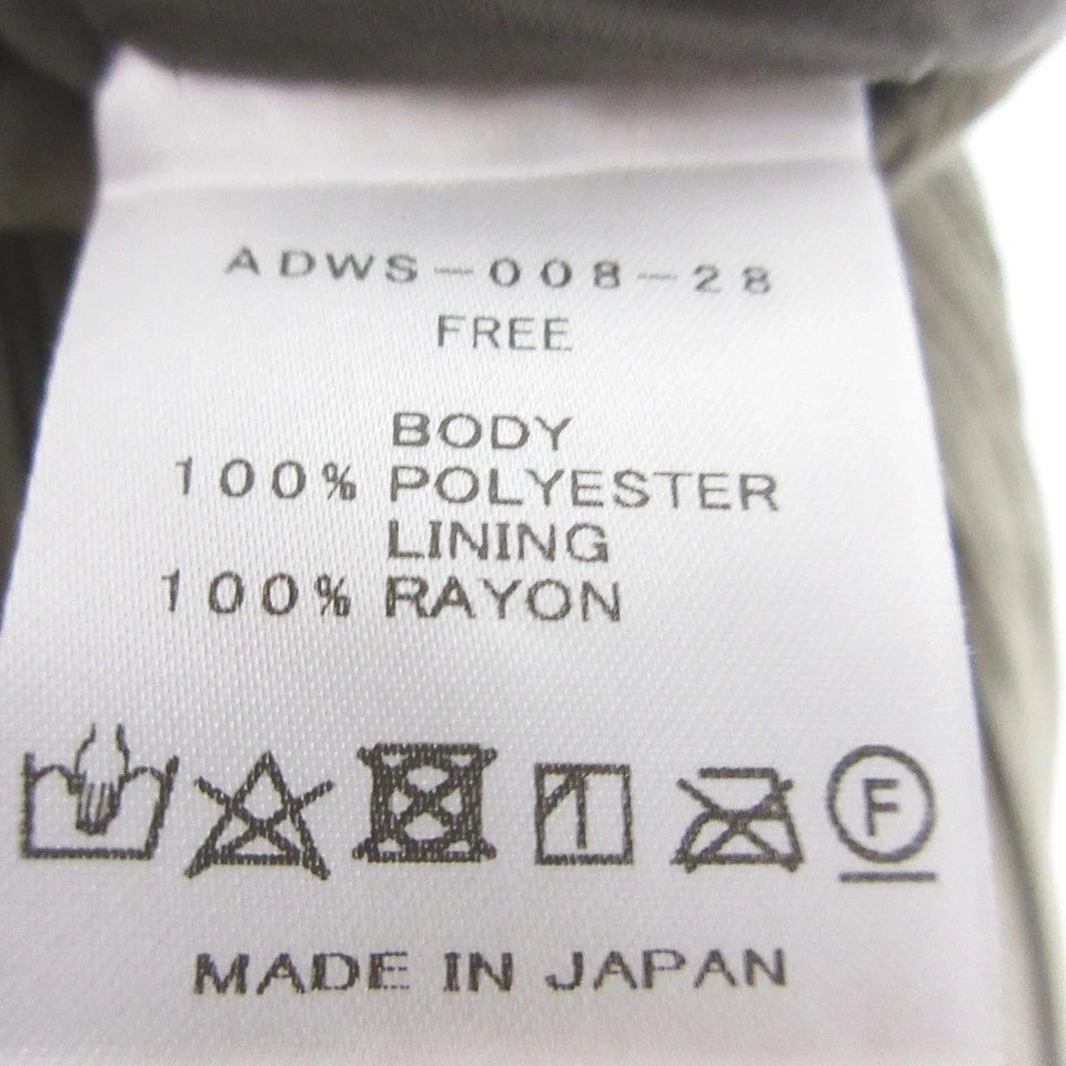 ADAWAS JAPAN. Gray/Brown Poly/Rayon Double Pleated Maxi Skirt