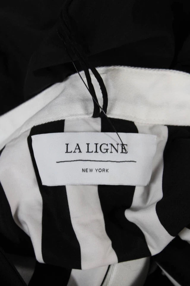 La Ligne NY. Black Cotton Sleeveless Cut Out Backless Fit & Flare Dress