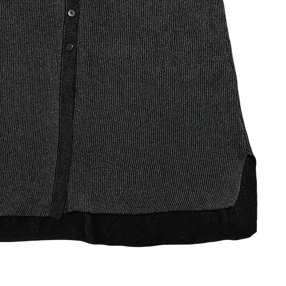 HIROKO KOSHINO JAPAN. BIS. NEW W/TAGS. Black/Gray Coated Long Knit Cardigan