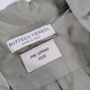 Bottega Veneta ITALY. Pre-Spring 2020 Collection Green Silk Long Sleeve Button-Up Top