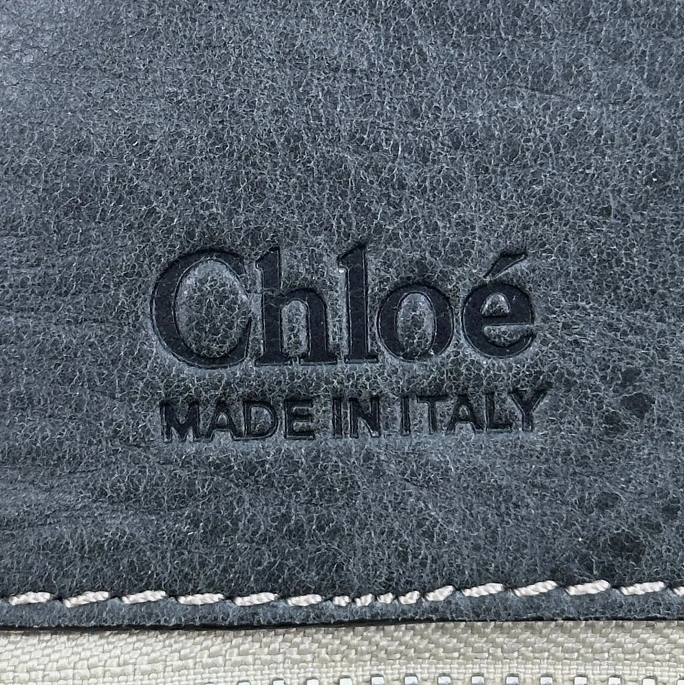 Chloe Paris. Black Leather Large Satchel Shoulderbag / Handbag