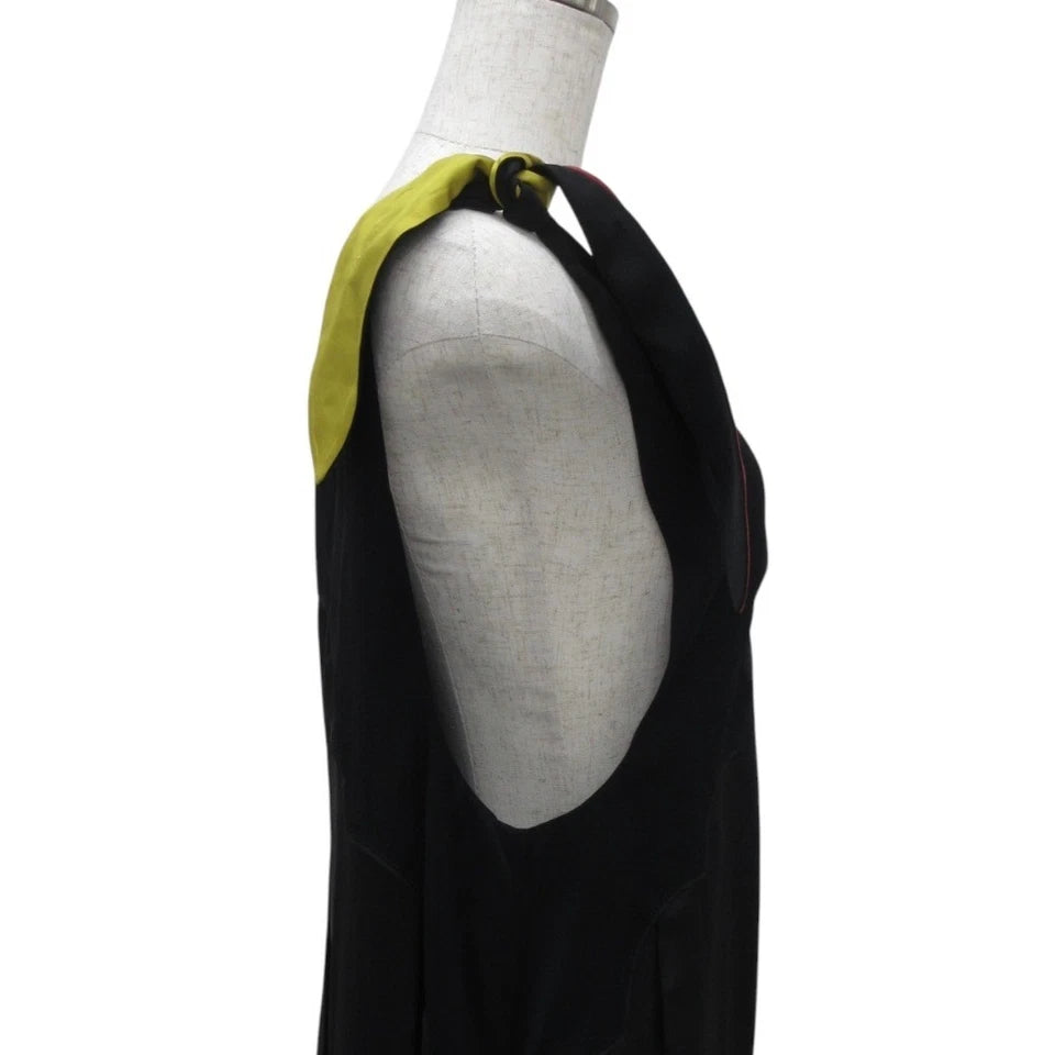 TOGA PULLA ARCHIVES JAPAN. 21SS Collection Ribbon Sleeveless Long Dress TP11-FH275 Size 38 Black