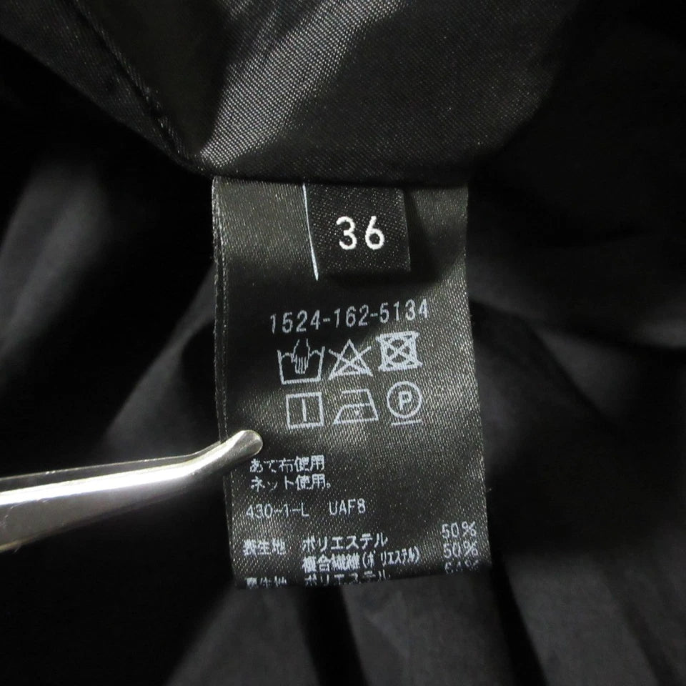 UNITED ARROWS JAPAN. Black Long Flared Asymmetric Frill Skirt