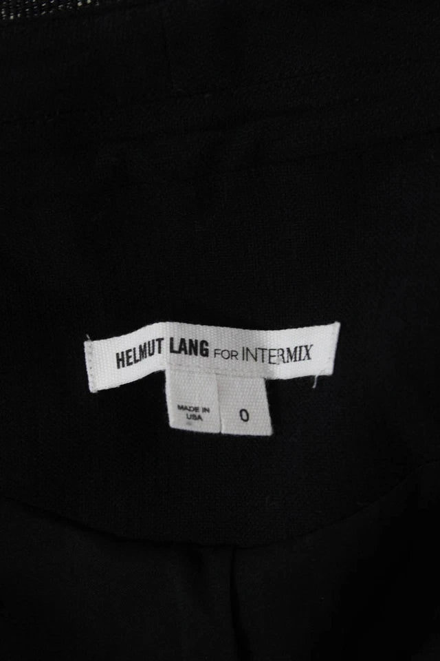 Helmut Lang For Intermix, Black Wool Single Button Blazer Jacket