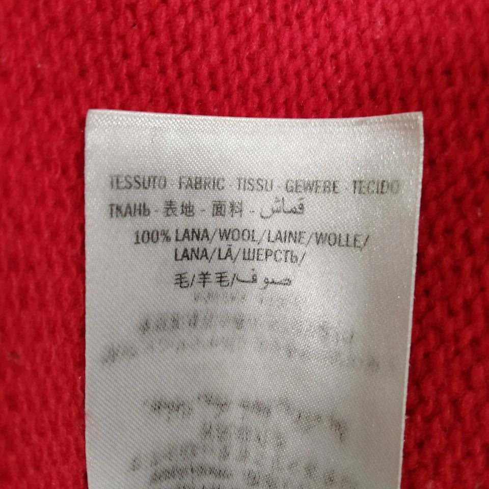Gucci Italy. Red Illustration LOGO Wool Sweater Top