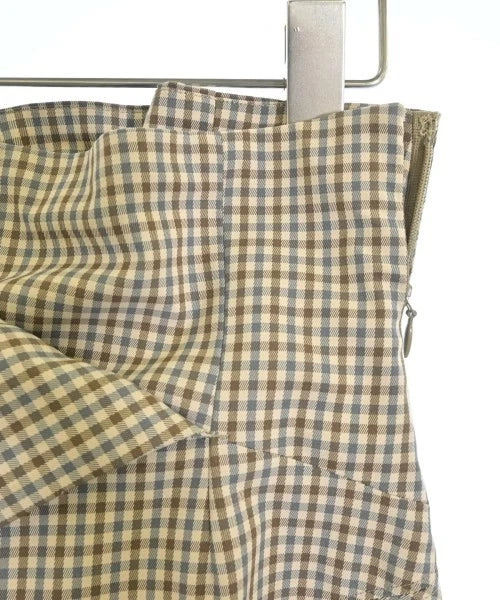 UNITED TOKYO JAPAN. Beige/Brown Checked Plaid Long/Maxi Length Skirt