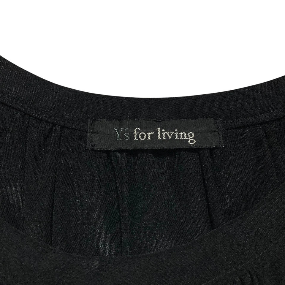 Y's for living (Yohji Yamamoto) JAPAN. Black Gathered Dress