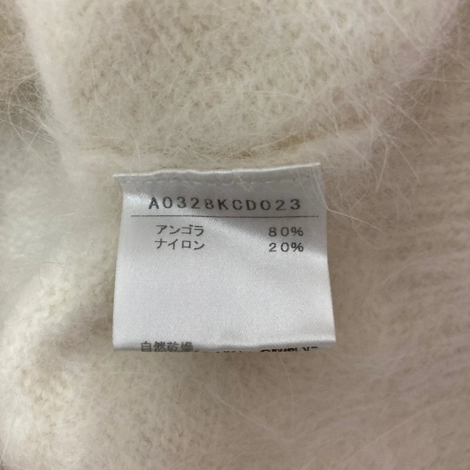 Martinique JAPAN. Off-White Angora Shaggy Knit Cardigan