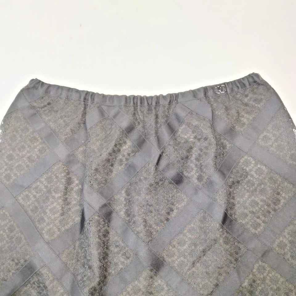 Chanel Paris. Vintage Classic Polyester Silk Skirt