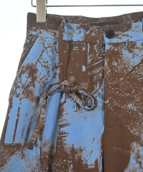 UNITED TOKYO JAPAN. BrownxBlue Abstract Paint Pattern Pants