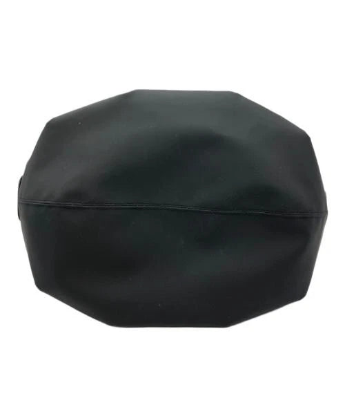 KAWA-KAWA JAPAN. Black Manju Shoulder Bag/Tote Bag, Oversize Zipper