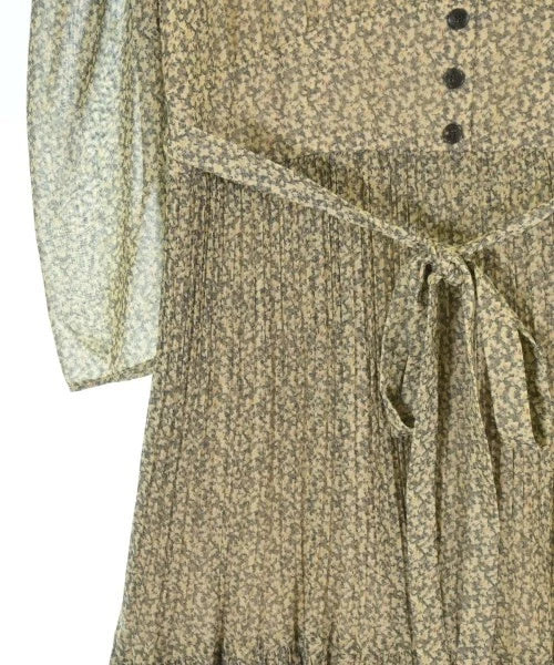 Rirandture Japan. Beige x Gray x Orange etc.(Patterned) Dress