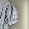 NICE CLAUP JAPAN. Cotton Striped One Piece Tiered Dress