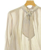 UNITED TOKYO JAPAN. BEIGE Curpo/acetate Bowtie Blouse