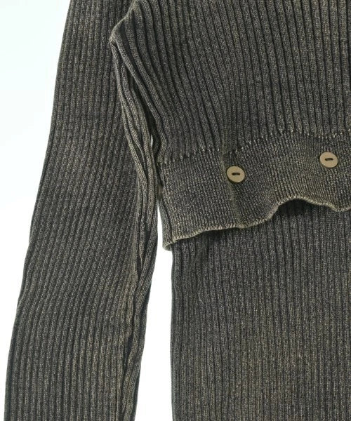 Ray Beams Japan. Vintage Mock Neck Ribbed Cotton BlackxBeige Sweater/Top