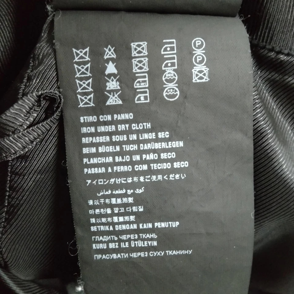 Prada Italy. B/W Rayon, Mohair, Wool Mini Skirt