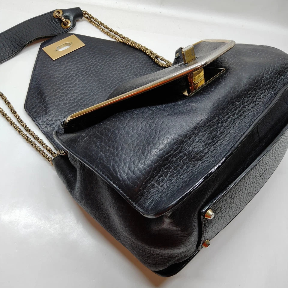 Chloe PARIS. PHOEBE PHILO Vintage Black Leather Shoulder Bag