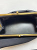 AYANOKOJI JAPAN. Black Canvas Hidden Kiss Lock Bag / Shoulder Bag