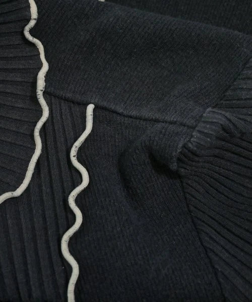 UNITED TOKYO JAPAN. Black Cut/Sewn Ribbed Poly Blend Shirt