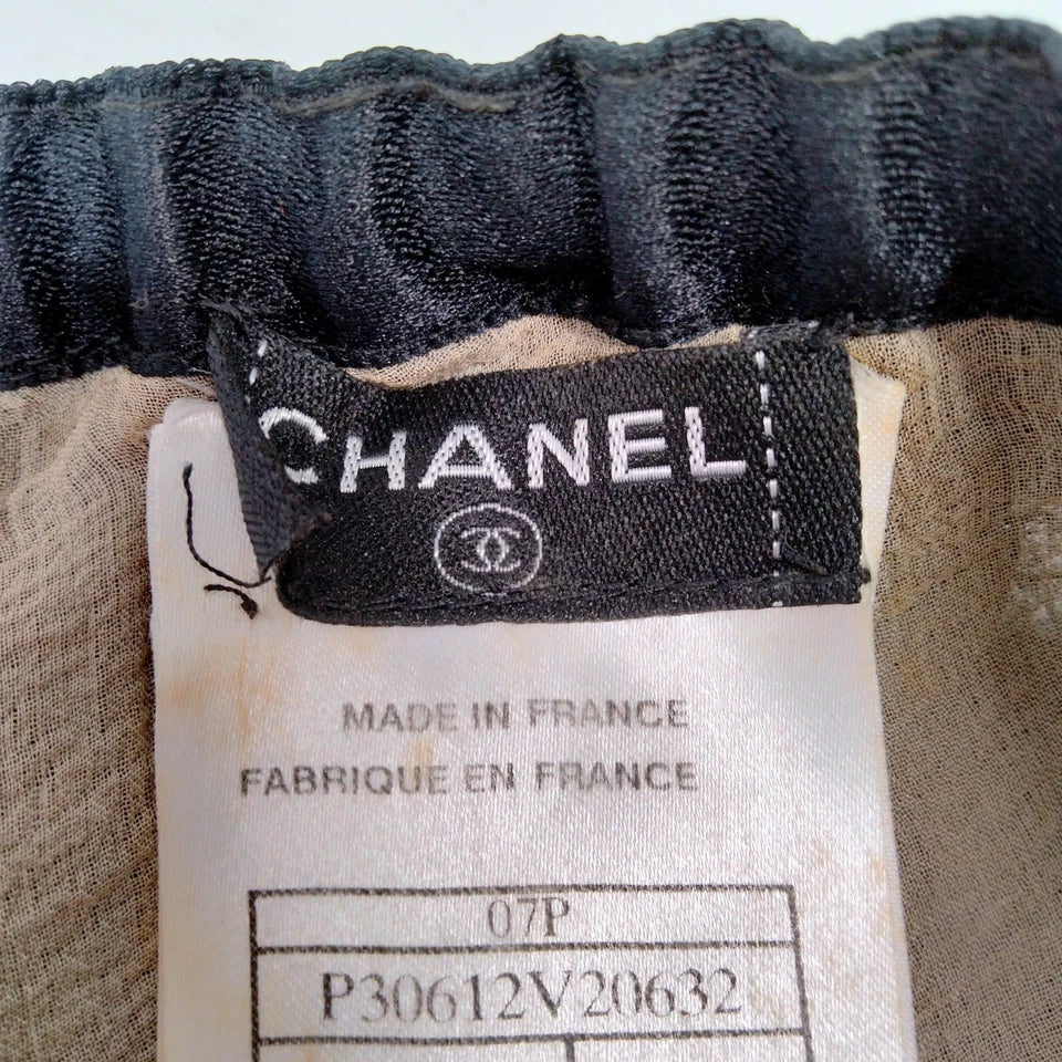 Chanel Paris. Vintage Classic Polyester Silk Skirt