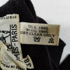 HERMES PARIS. Vintage Black/Navy Silk Scarf Print Top