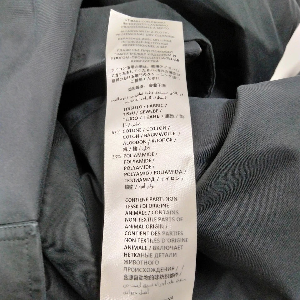 Gucci Italy. Vintage Black Cotton Nylon Rayon Coat