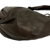KITAMURA JAPAN. Vintage Extra Large Dark Brown Leather Hobo Style Shoulder Bag