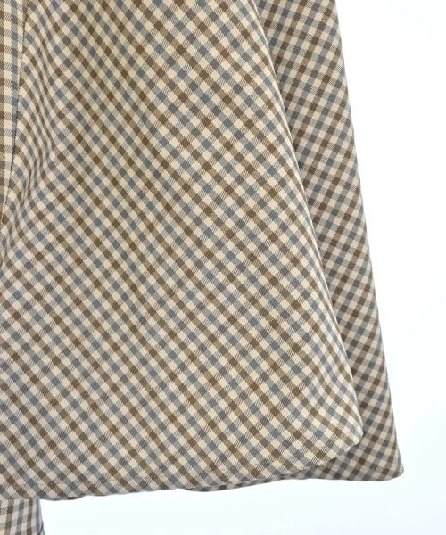 UNITED TOKYO JAPAN. Beige/Brown Checked Plaid Long/Maxi Length Skirt