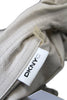 DONNA KARAN DKNY Beige Cotton Collared Belted Zip Up Mid-Length Jacket