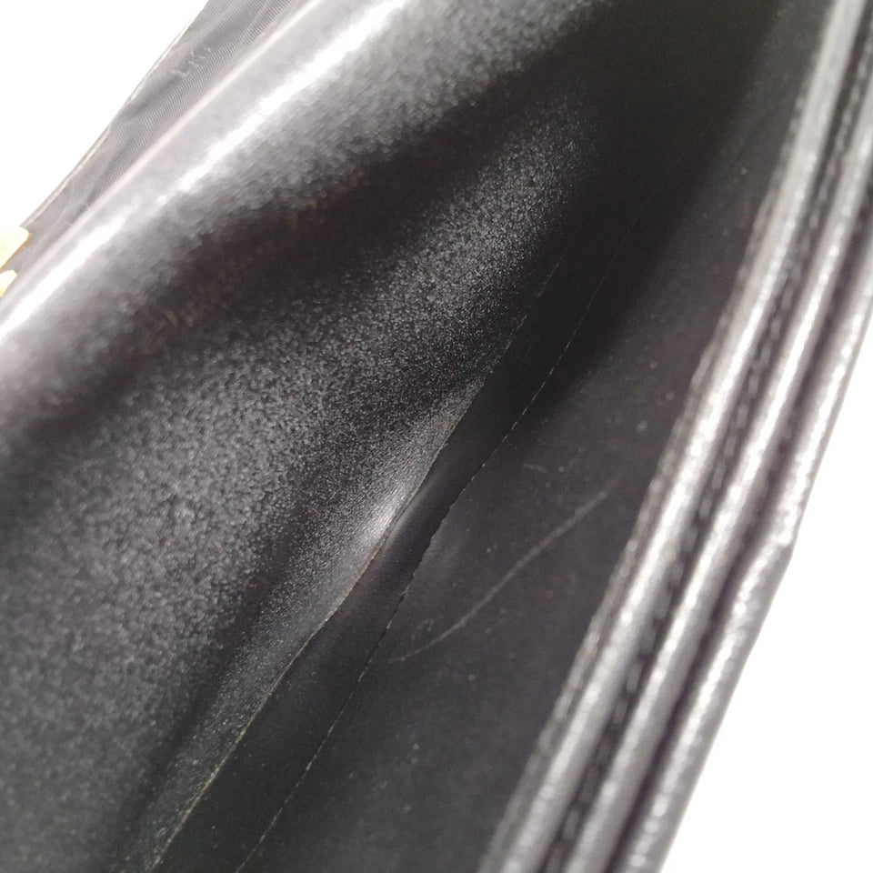 Christian Dior Paris. Vintage Black Leather Mini Shoulder Bag