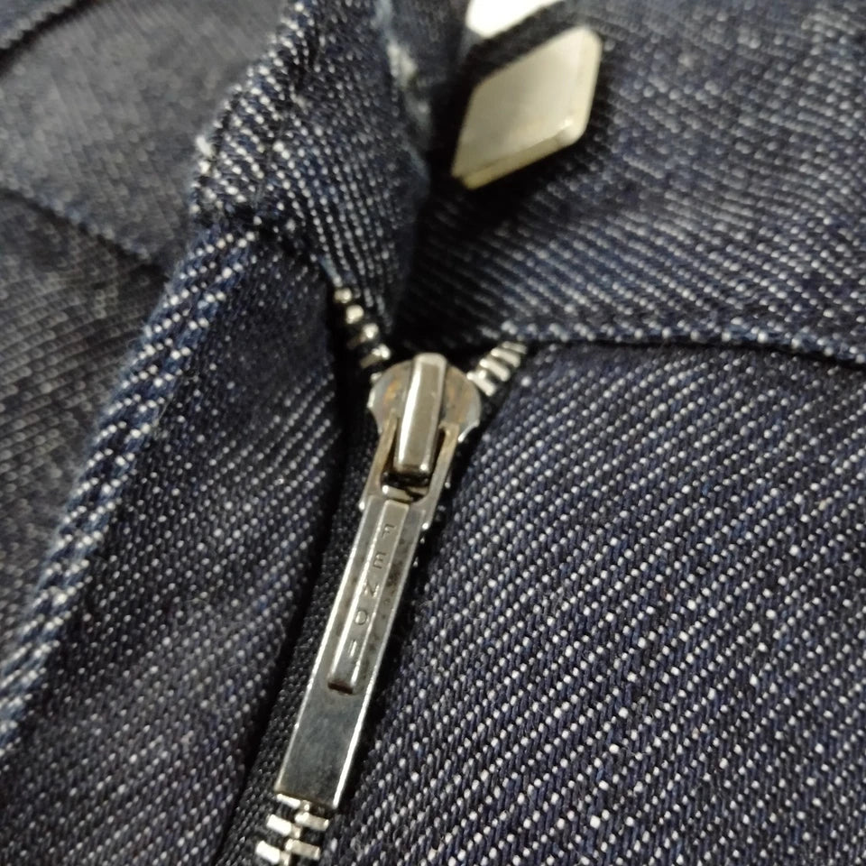 Fendi Italy. Dark Blue Cotton Denim Skirt