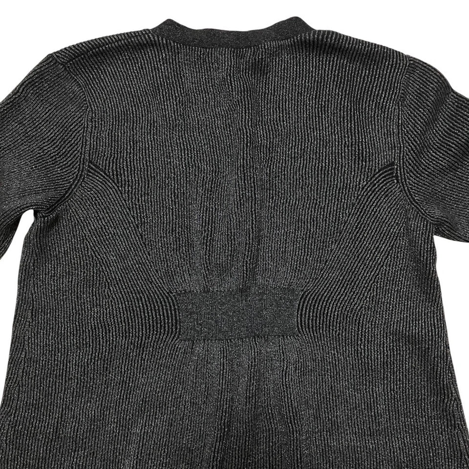 HIROKO KOSHINO JAPAN. BIS. NEW W/TAGS. Black/Gray Coated Long Knit Cardigan
