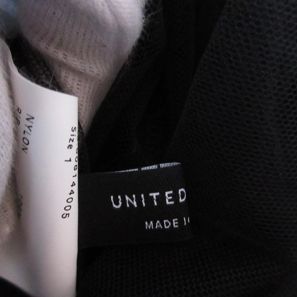 UNITED TOKYO JAPAN. Black Tulle Embroidery Skirt