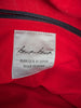 Kawa-Kawa Japan. Unisex Black Lambskin Leather Red Lining Large Zipper Shoulder Bag / Tote Bag