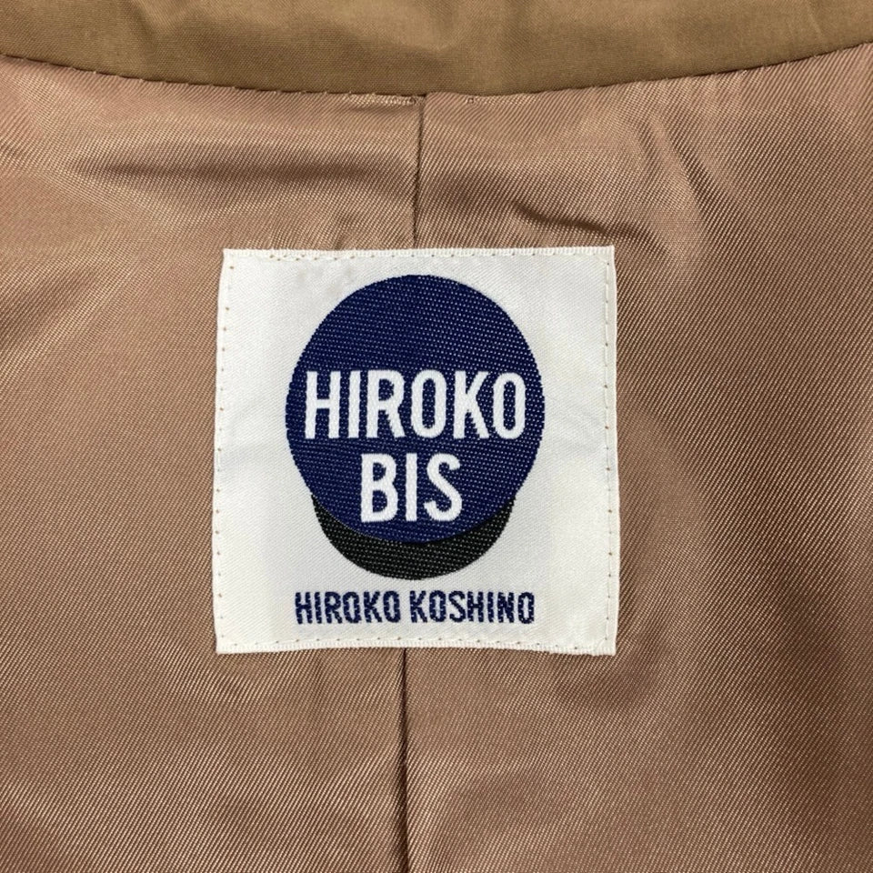 HIROKO KOSHINO JAPAN. BIS. Brown Wool Tweed Long Coat