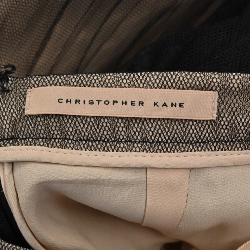 CHRISTOPHER KANE UK.T ulle Pleated Lace Black Retro Coquette Skirt