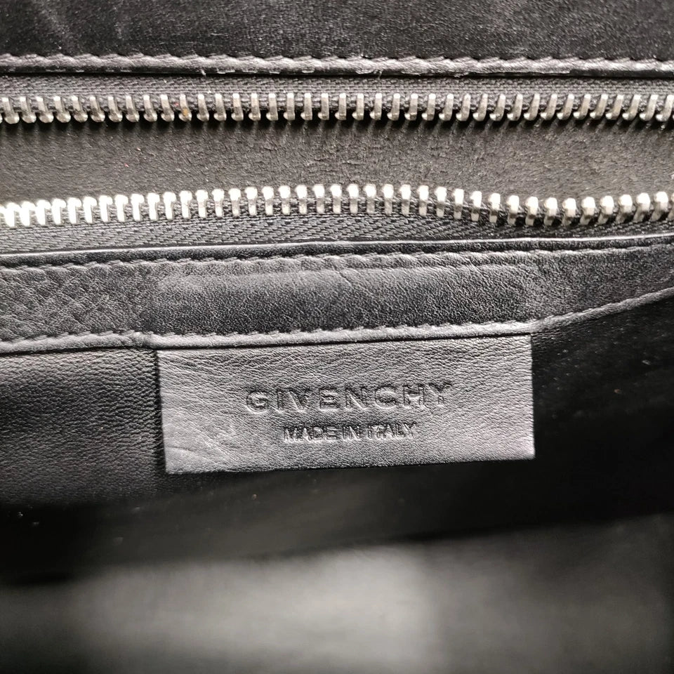Givenchy Paris. Black Pony Hair Flap  Black Leather Shoulder Bag
