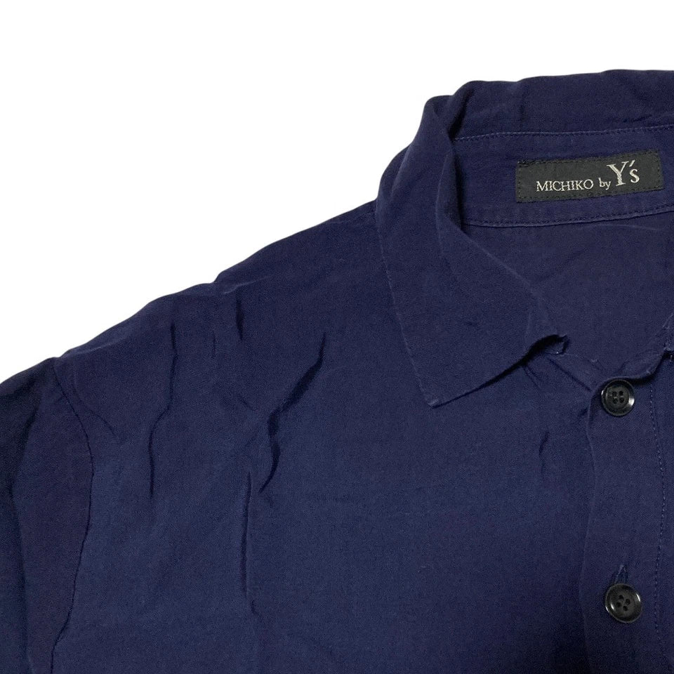 michiko by Y's Yohji Yamamoto JAPAN. Navy Shirt Dress