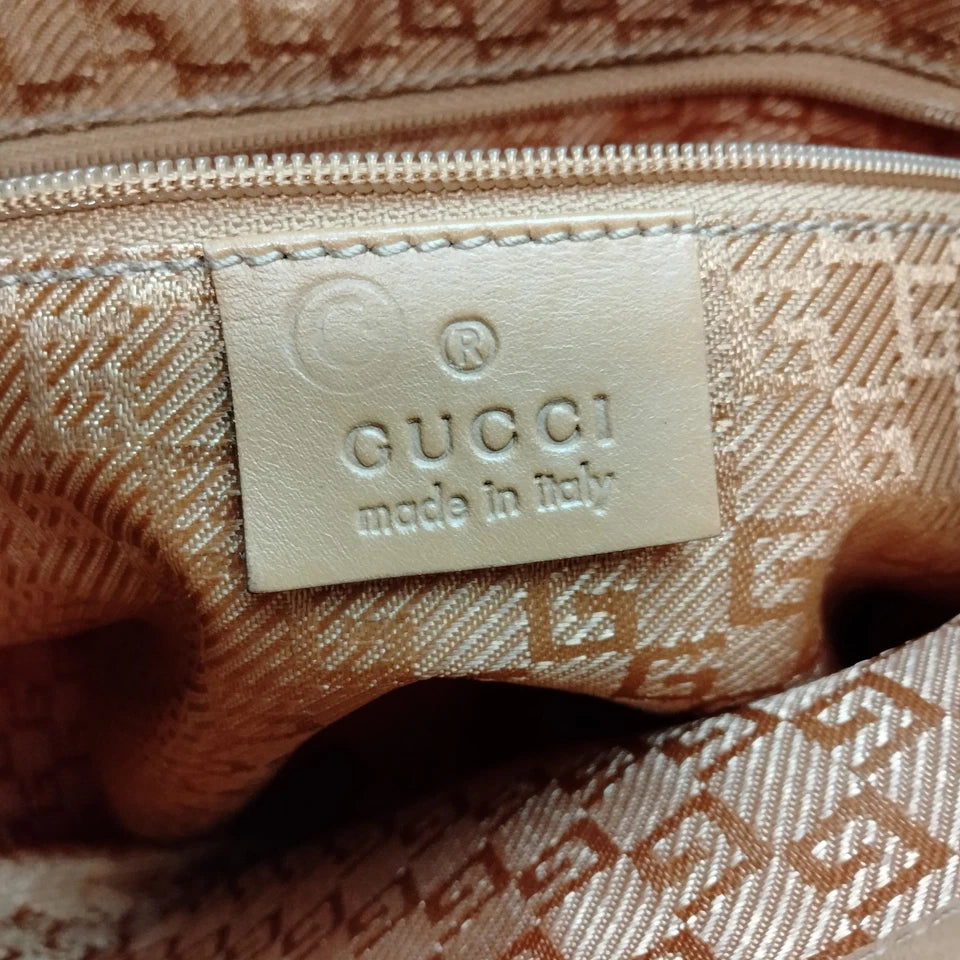 GUCCI ITALY. Vintage Canvas/Leather Shoulder Bag / Hand Bag
